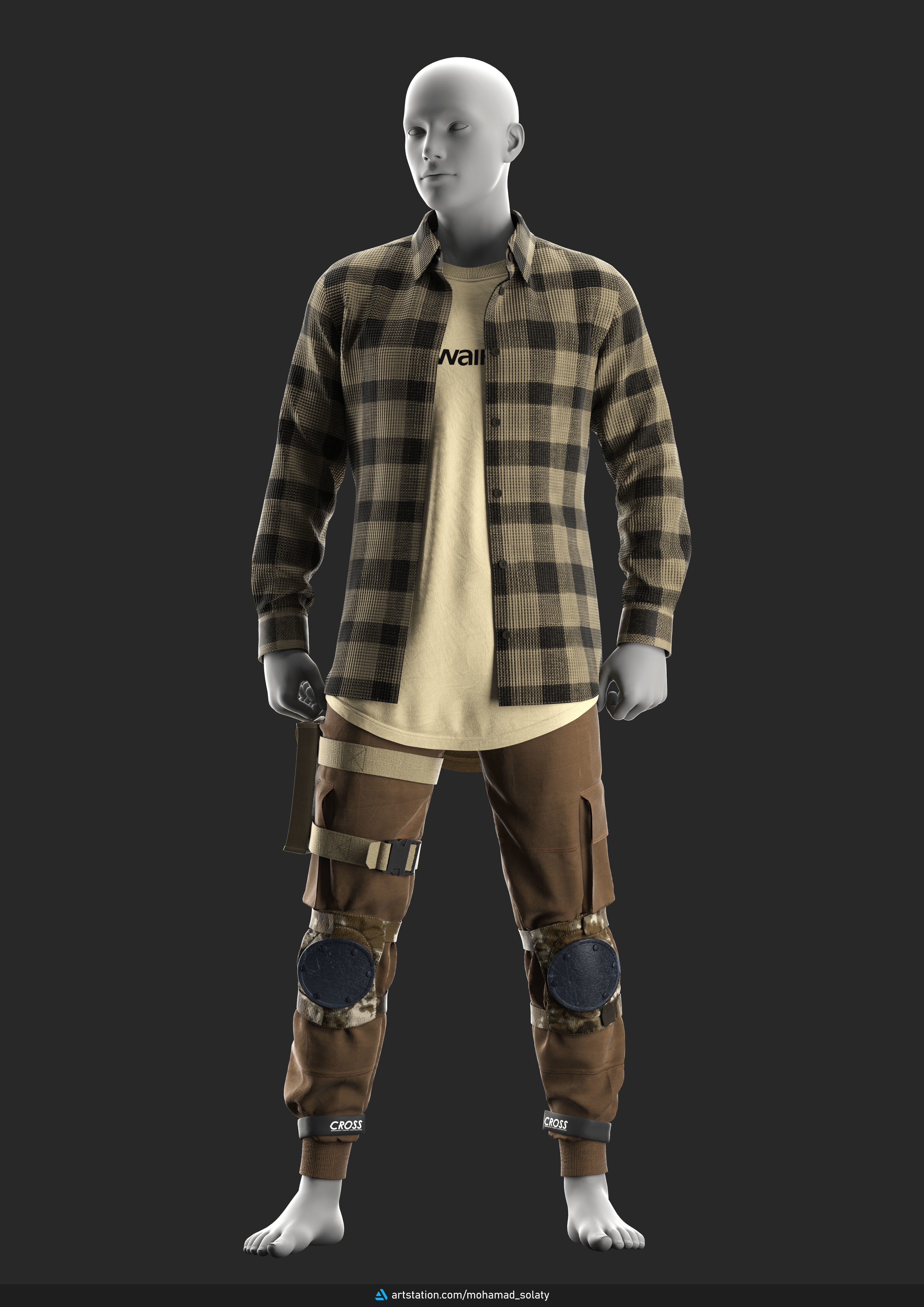 Mens Outfit 10 - Marvelous Designer 3D model_10