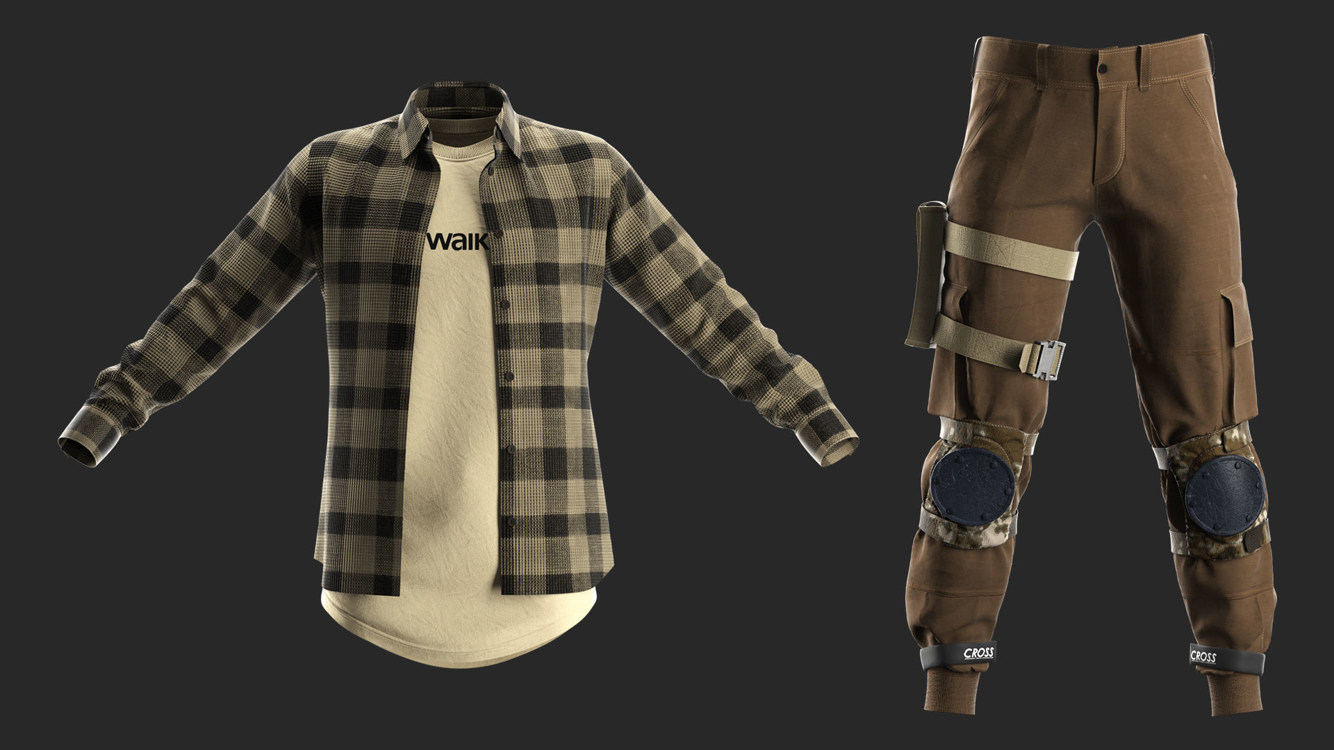 Mens Outfit 10 - Marvelous Designer 3D model_2