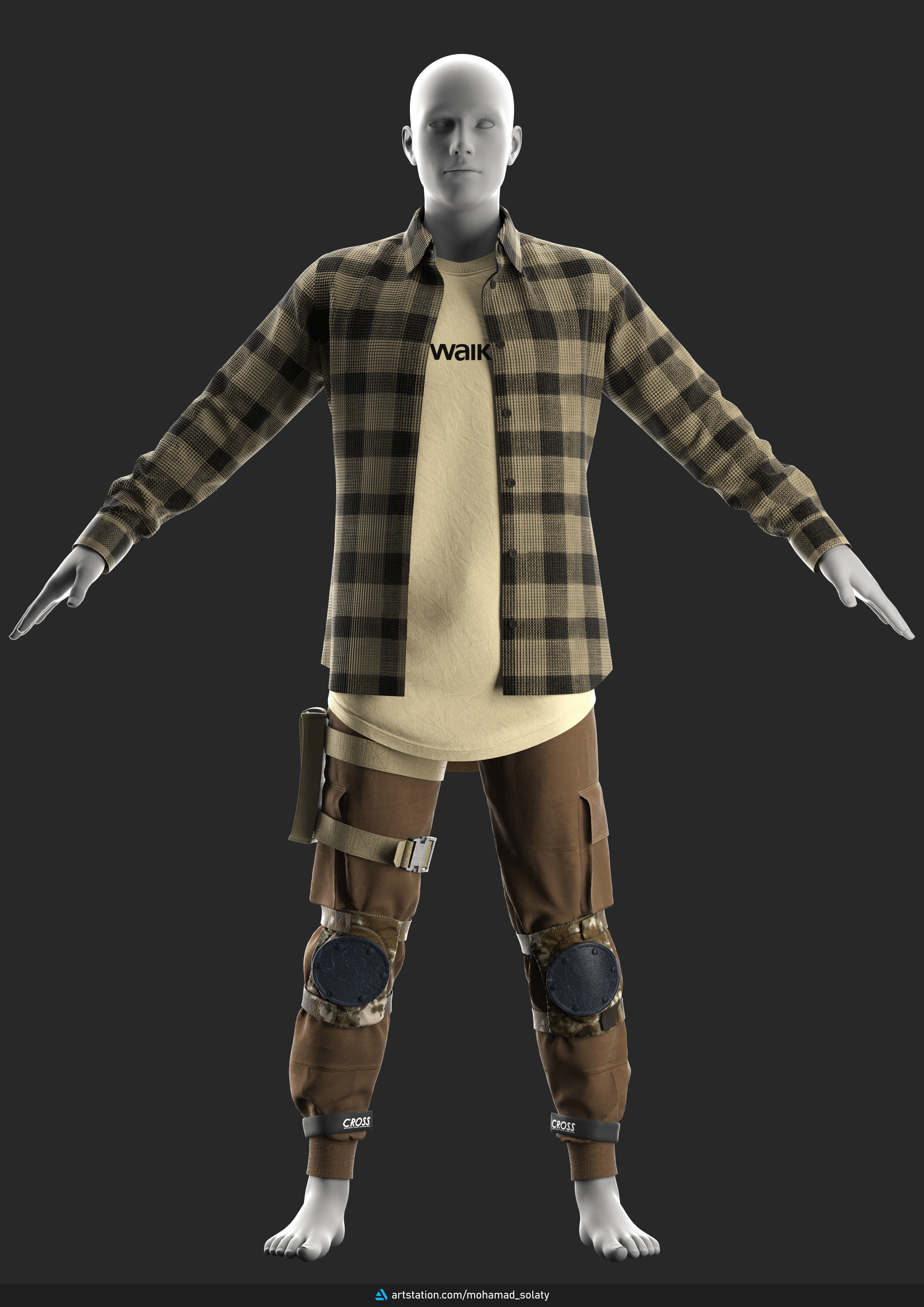 Mens Outfit 10 - Marvelous Designer 3D model_9