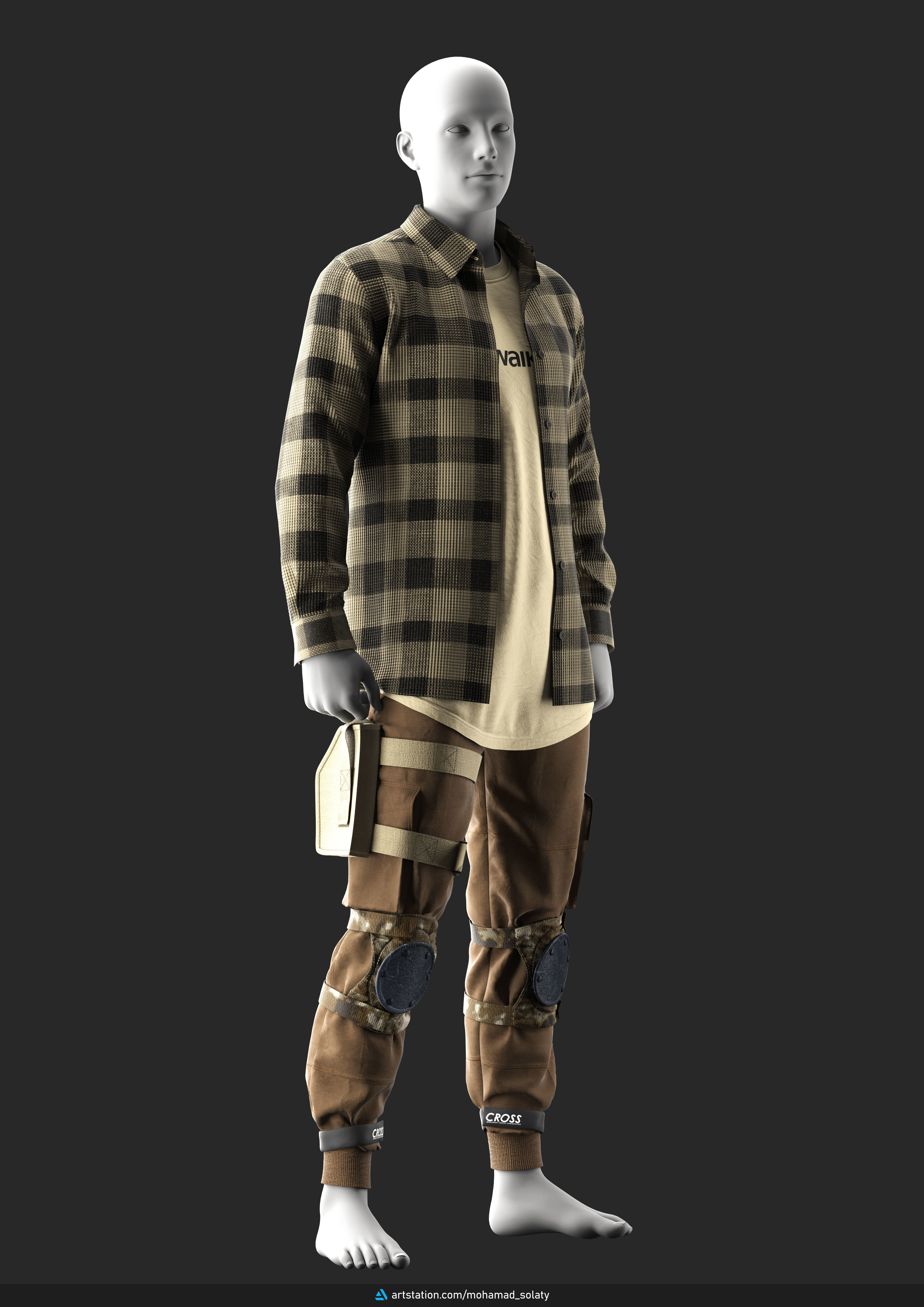 Mens Outfit 10 - Marvelous Designer 3D model_13