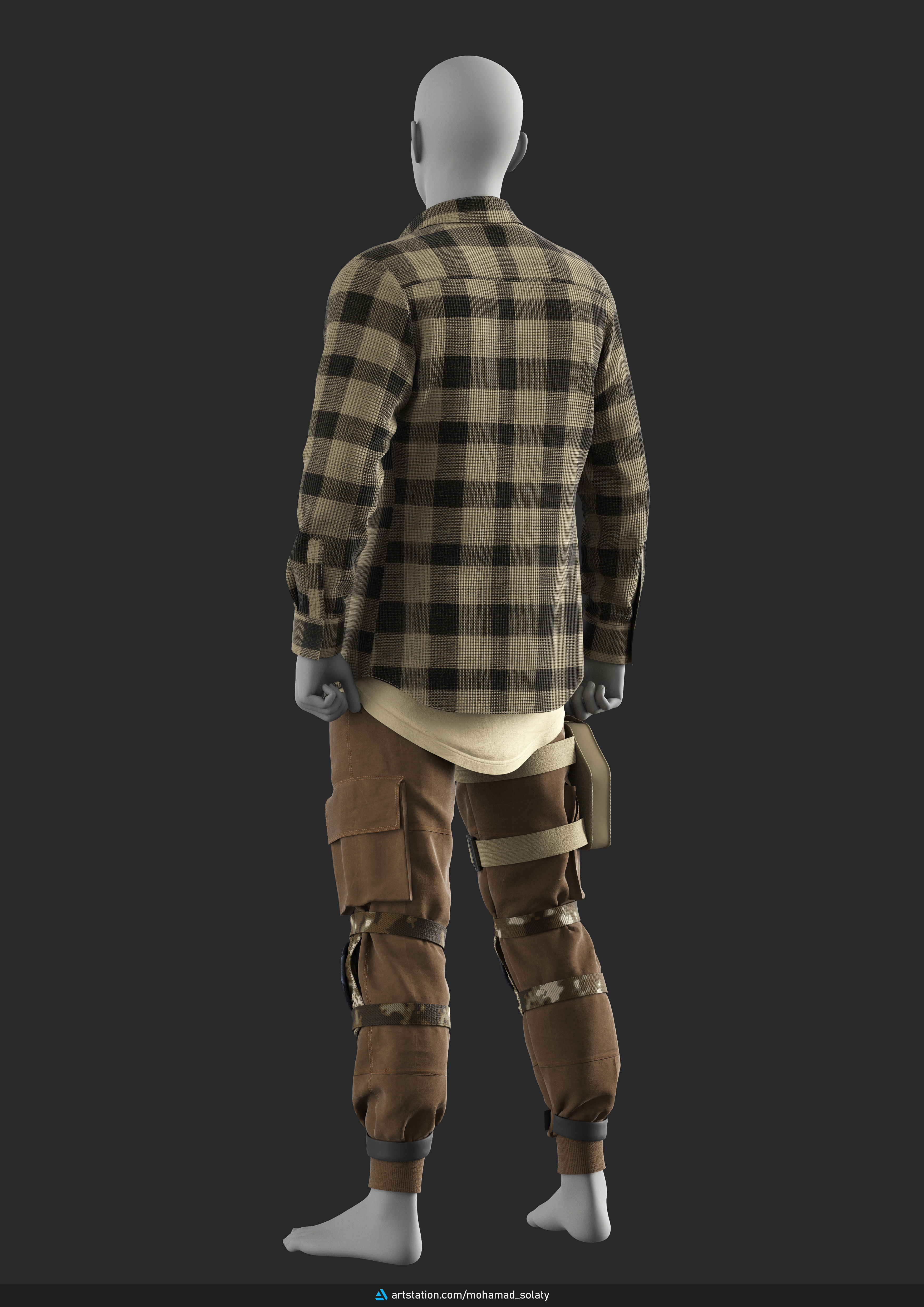 Mens Outfit 10 - Marvelous Designer 3D model_15