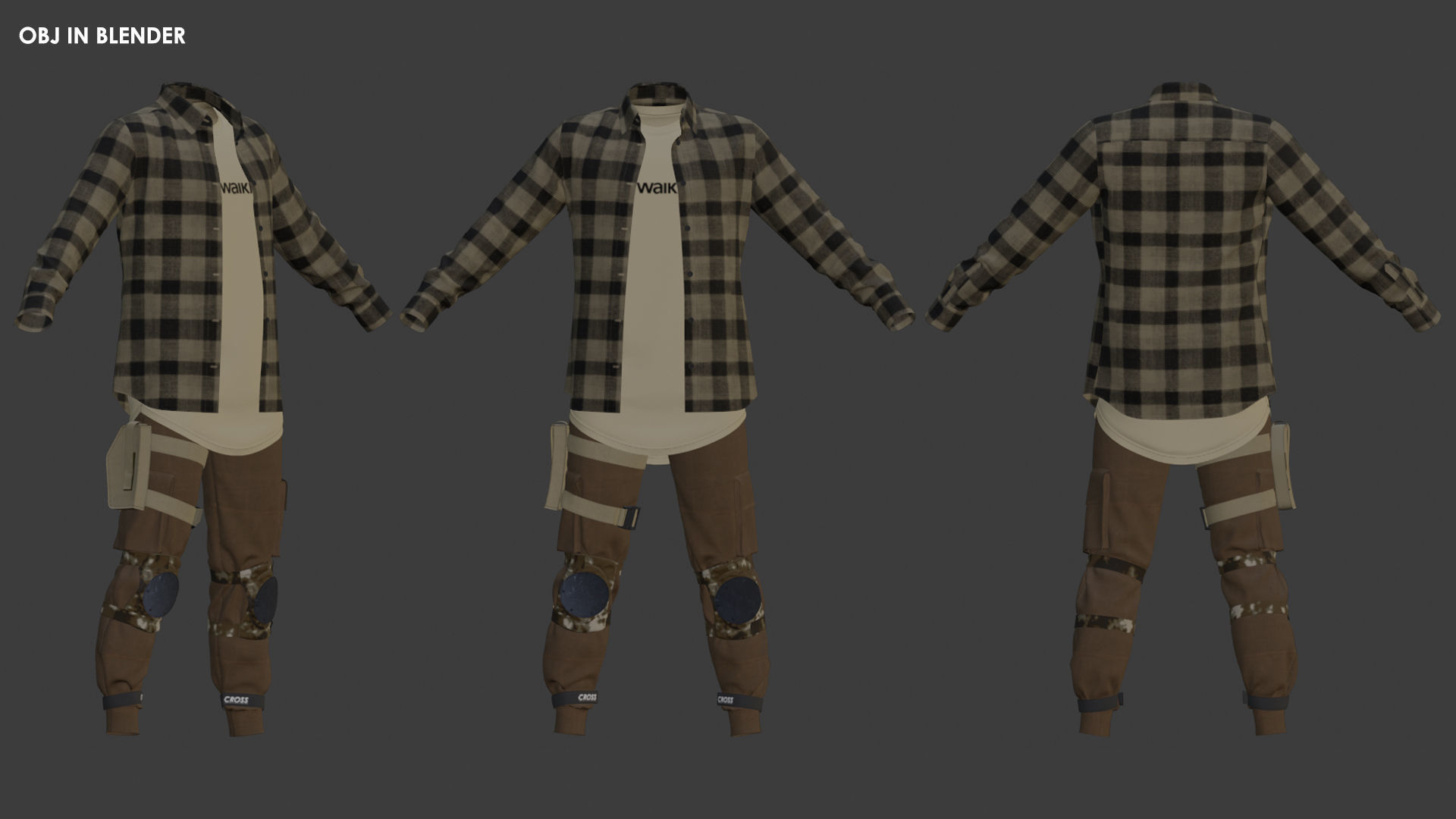 Mens Outfit 10 - Marvelous Designer 3D model_5