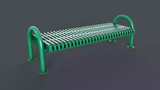 Metal Modern Bench 4 PBR Game Ready