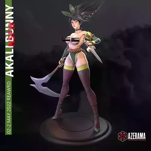 AKALI NSFW BUNNY STL READY FOR 3D PRINTING 3D print model