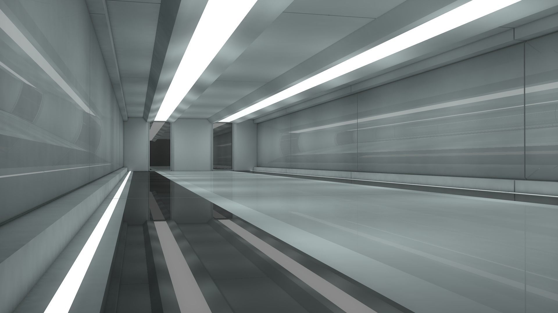 Sci Fi Corridor 3D model_3