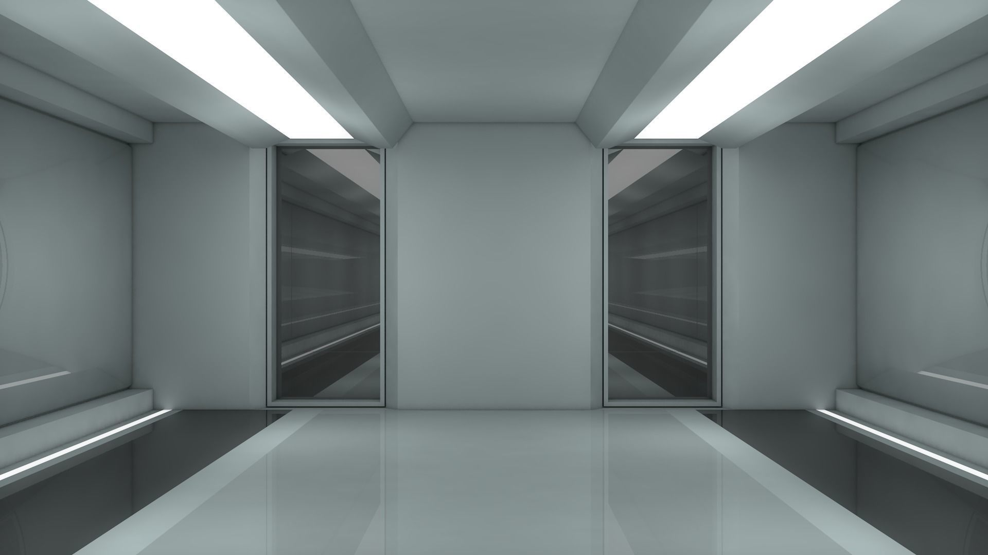Sci Fi Corridor 3D model_4