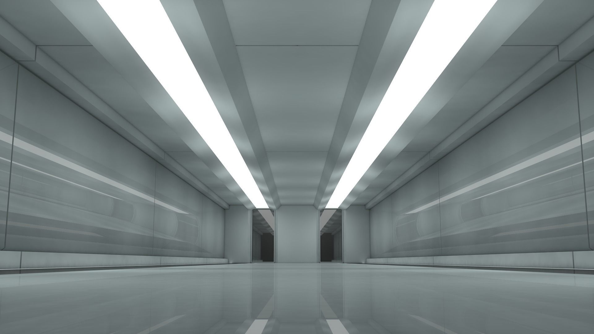 Sci Fi Corridor 3D model_1