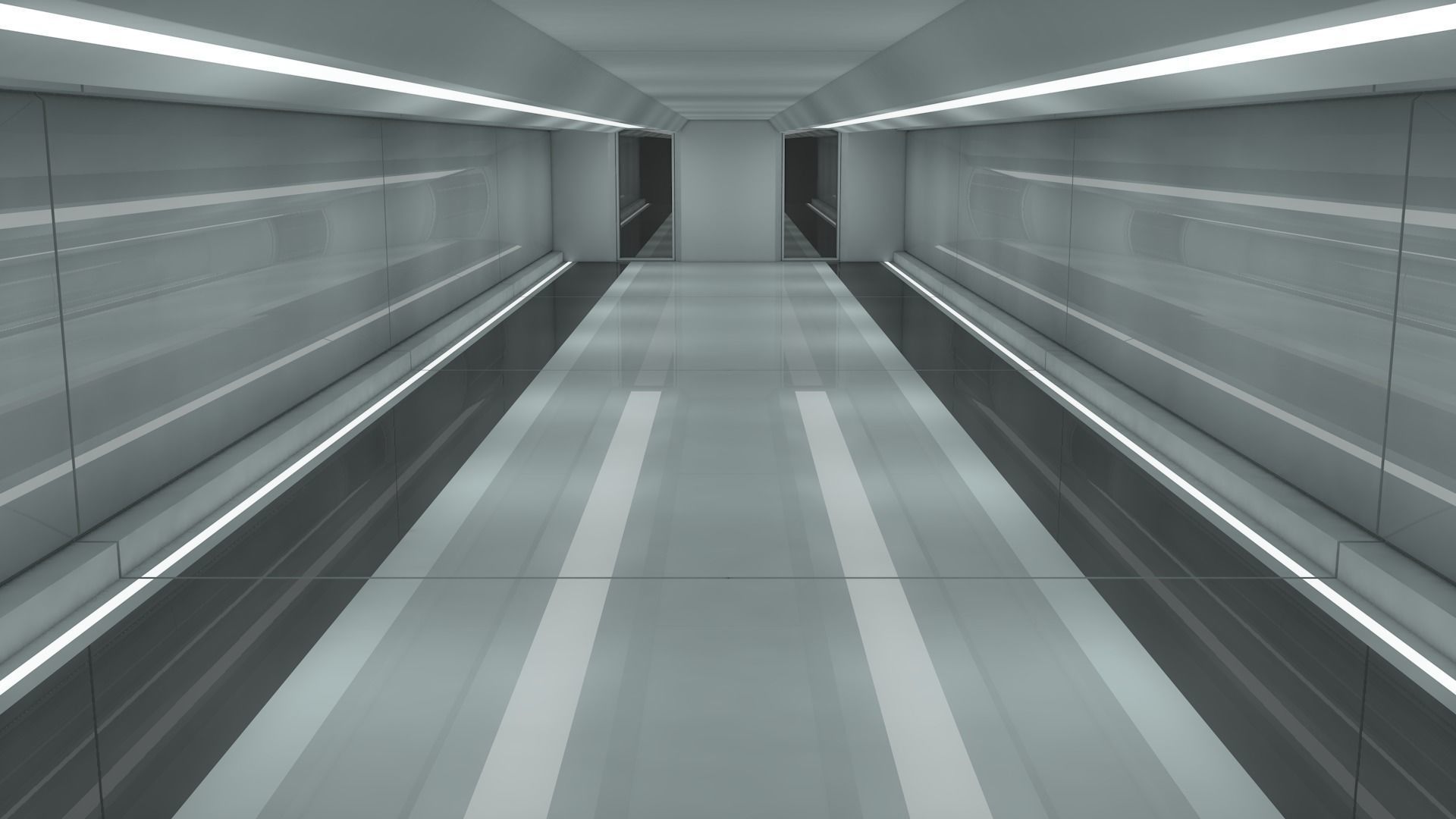 Sci Fi Corridor 3D model_2