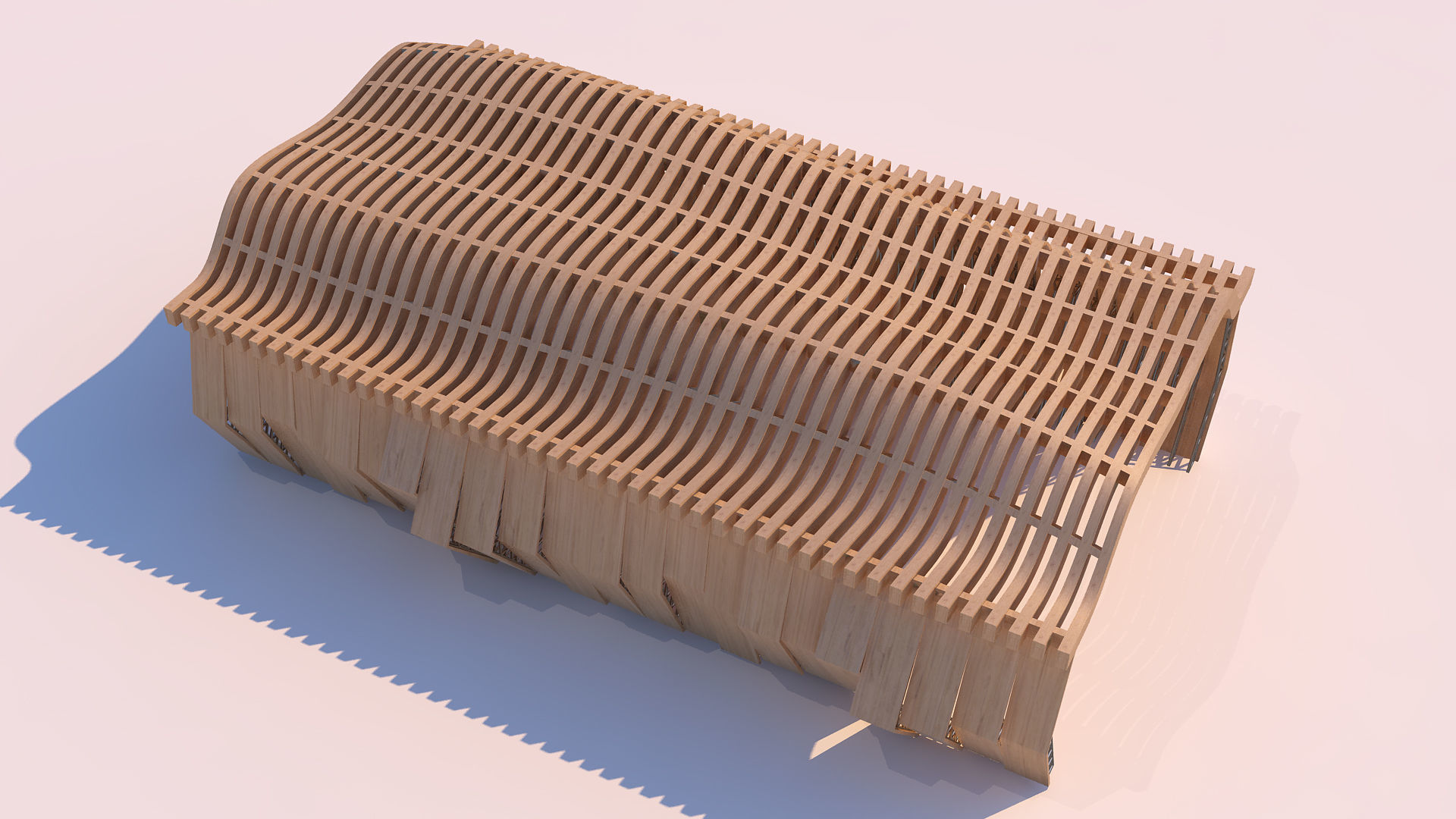 0054 - Parametric Shaded Pathway 3D model_1