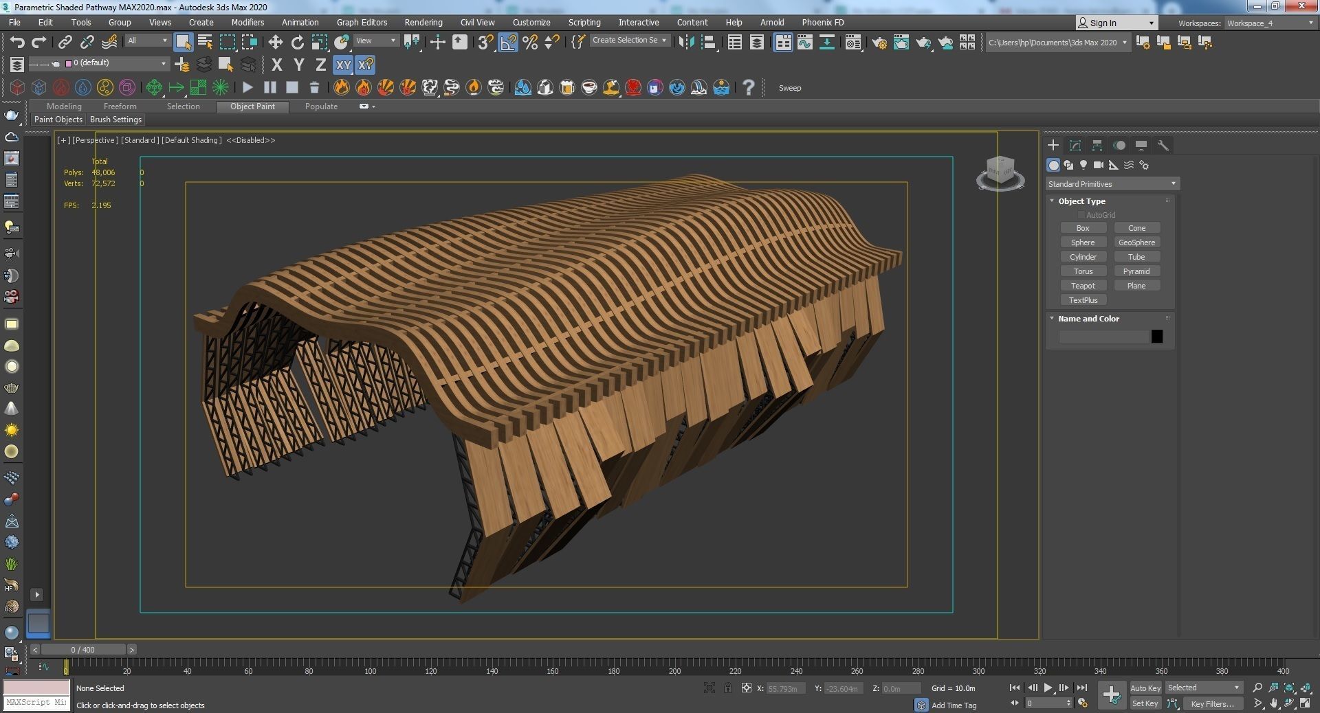 0054 - Parametric Shaded Pathway 3D model_11