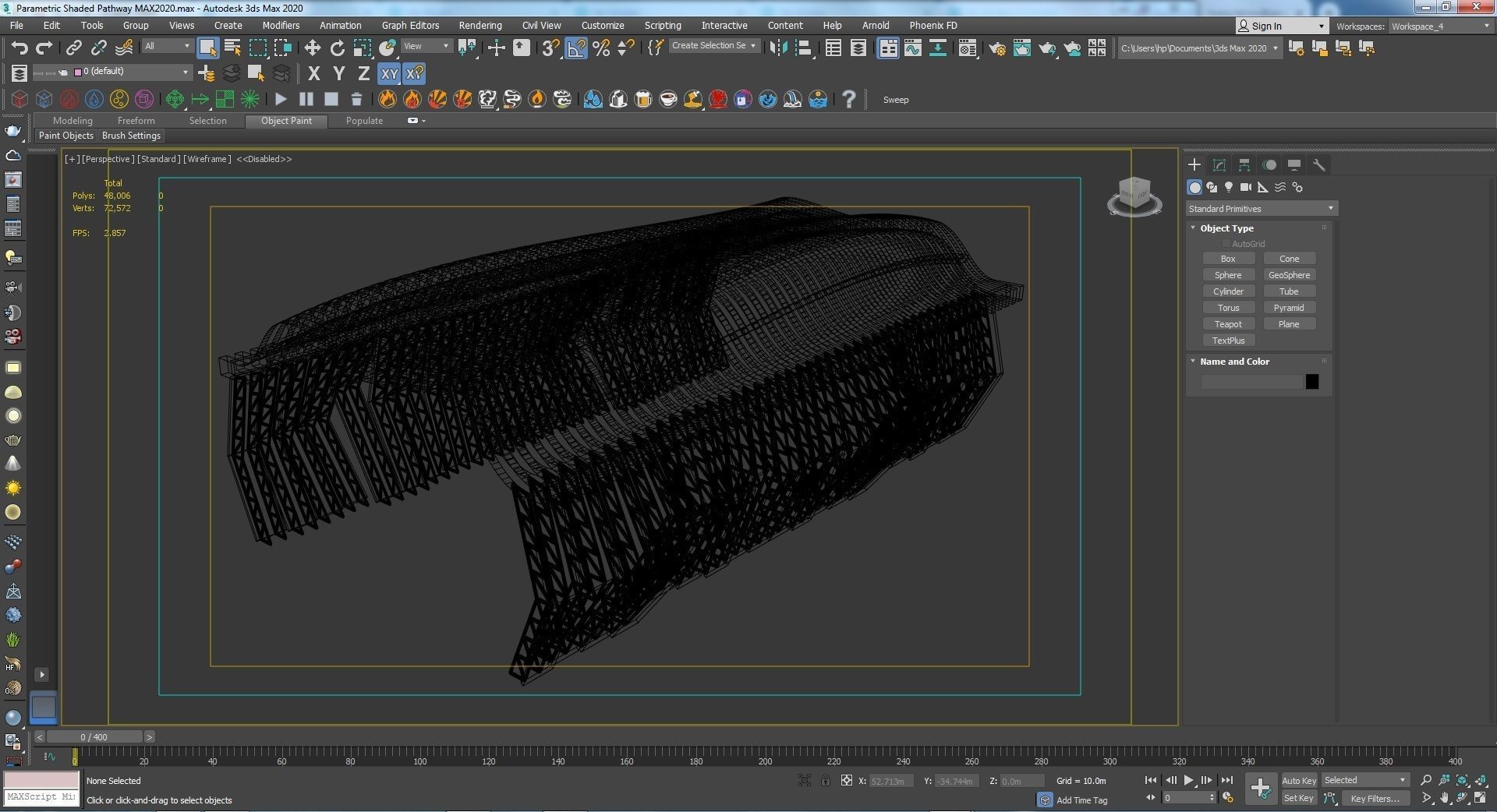 0054 - Parametric Shaded Pathway 3D model_12