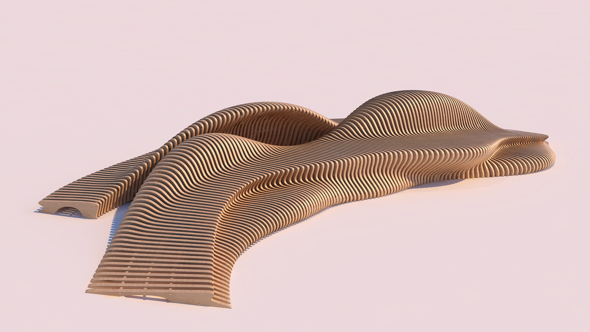0055 - Tie Bench Parametric 3D model_2