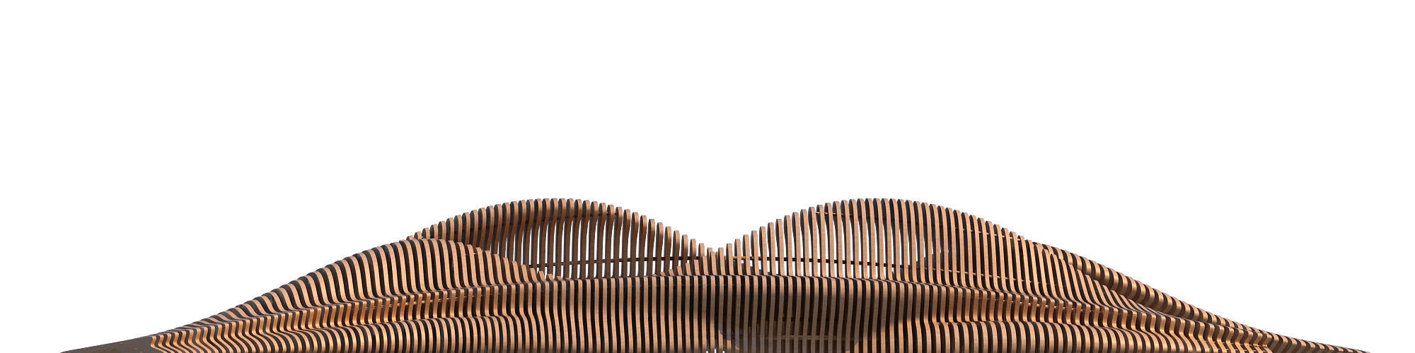 0055 - Tie Bench Parametric 3D model_7