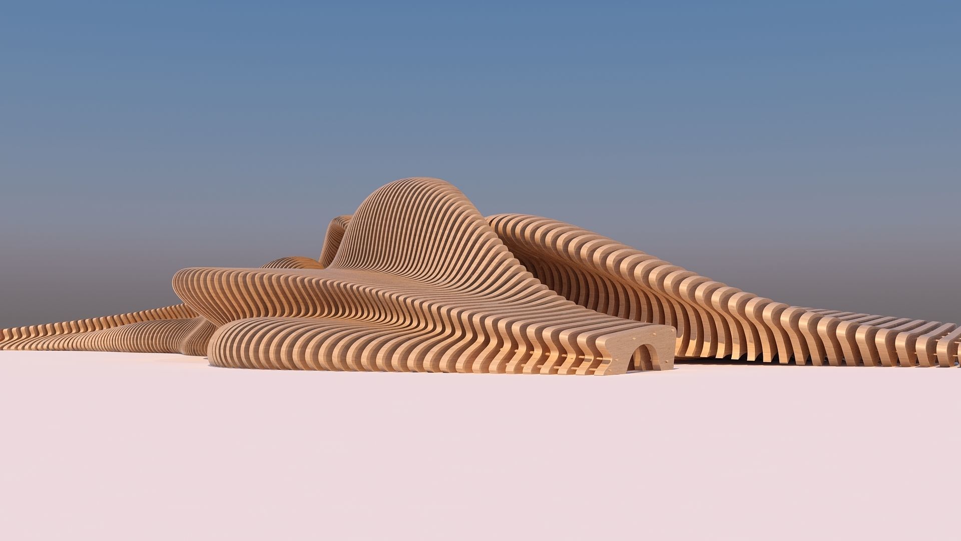 0055 - Tie Bench Parametric 3D model_5