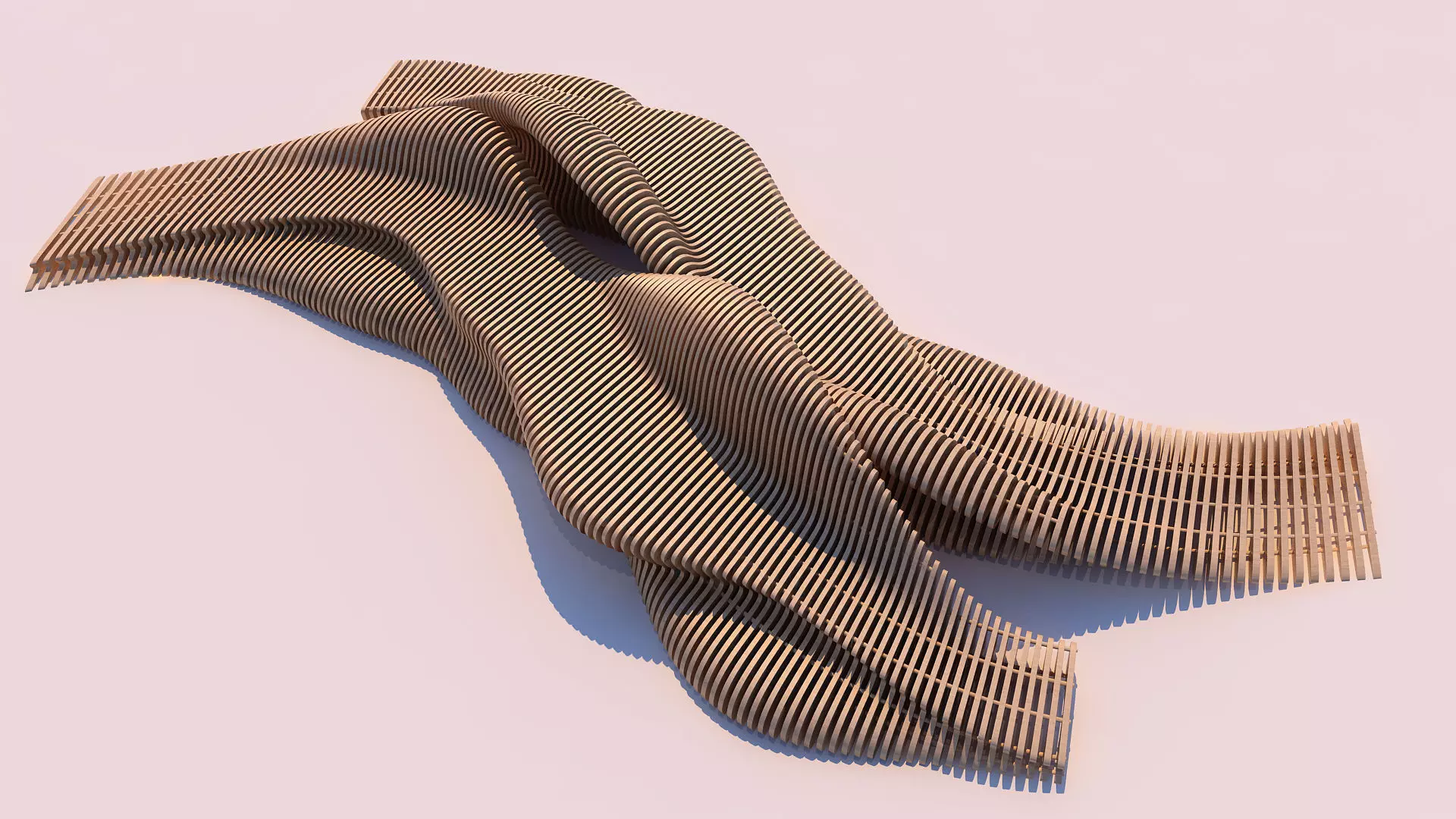 0055 - Tie Bench Parametric 3D model_0