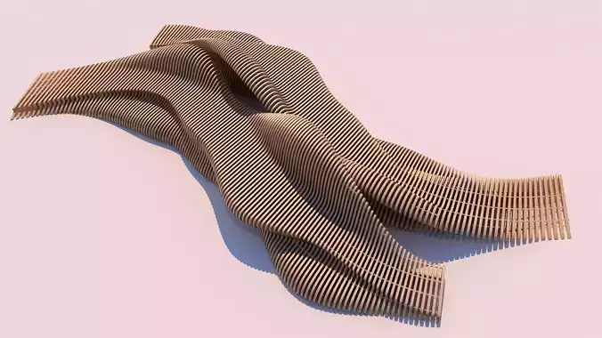 0055 - Tie Bench Parametric 3D model