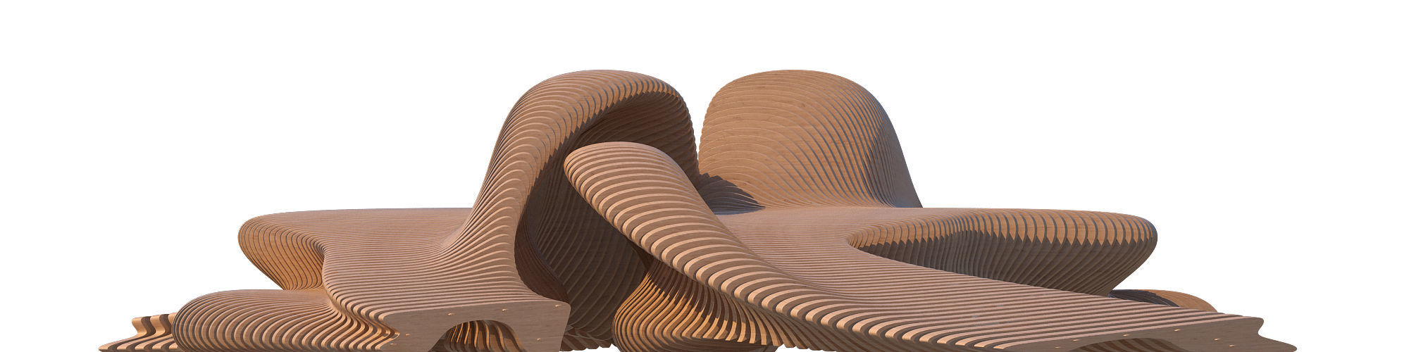 0055 - Tie Bench Parametric 3D model_6