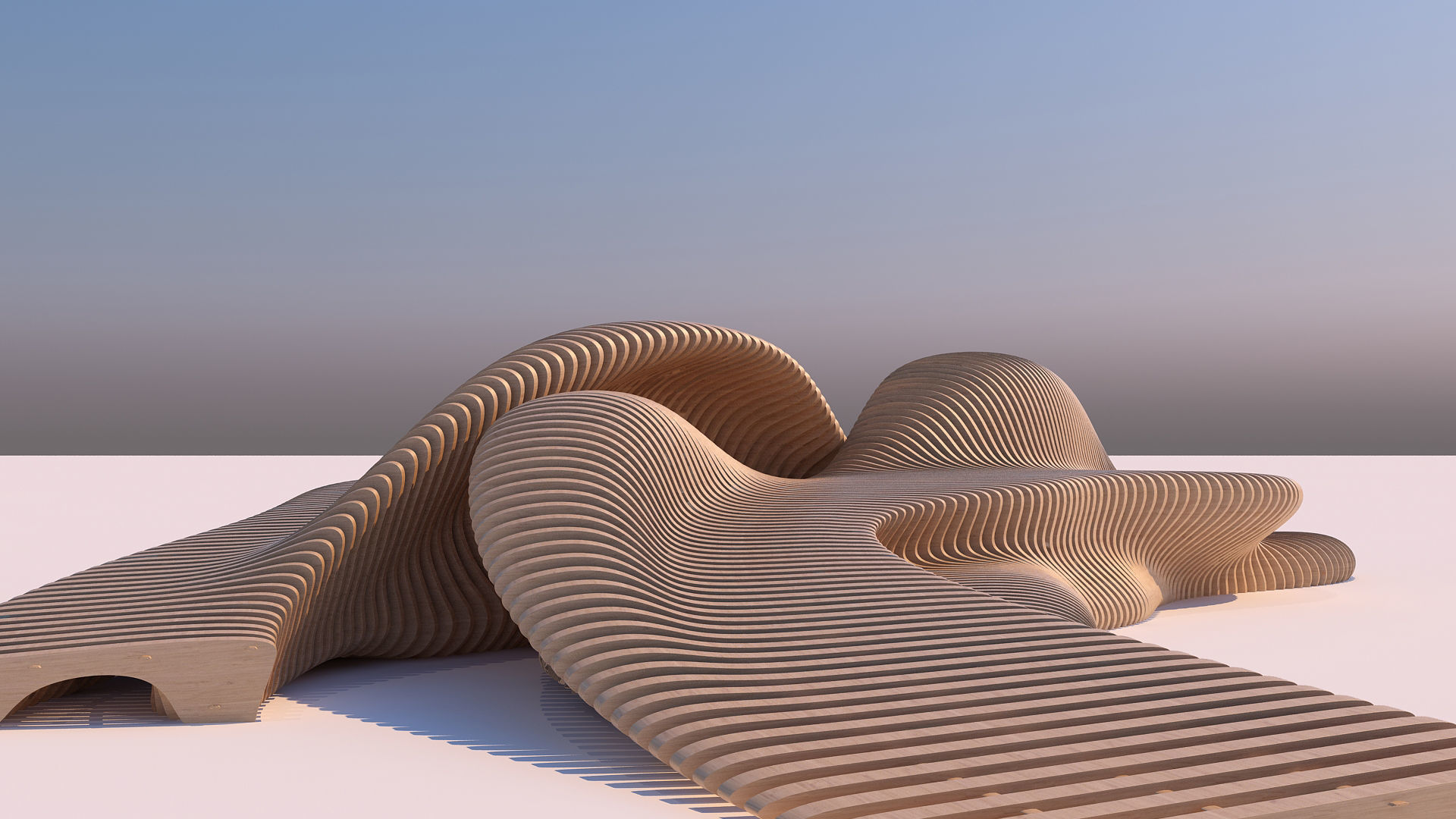 0055 - Tie Bench Parametric 3D model_4