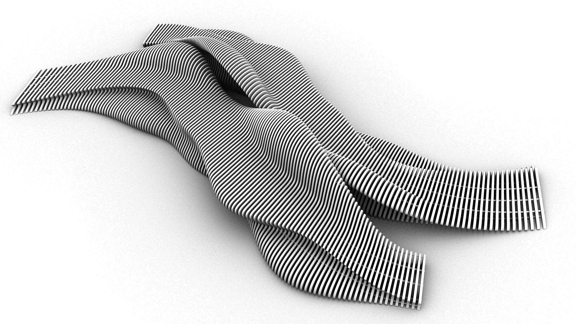 0055 - Tie Bench Parametric 3D model_14