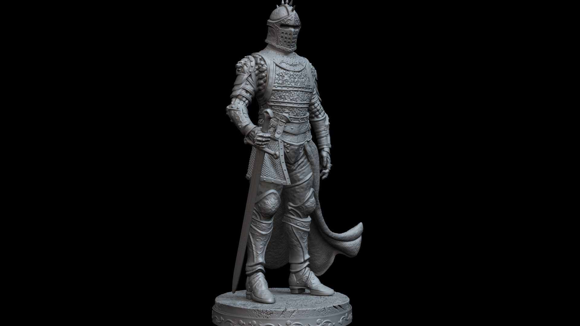 Warrior Knight 3D print model_4