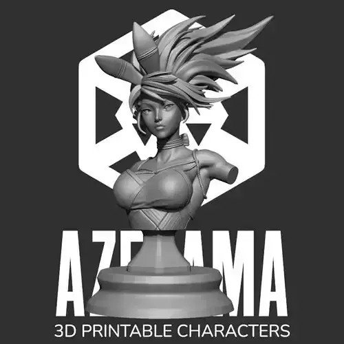 AKALI BUST STL READY FOR 3D PRINTING