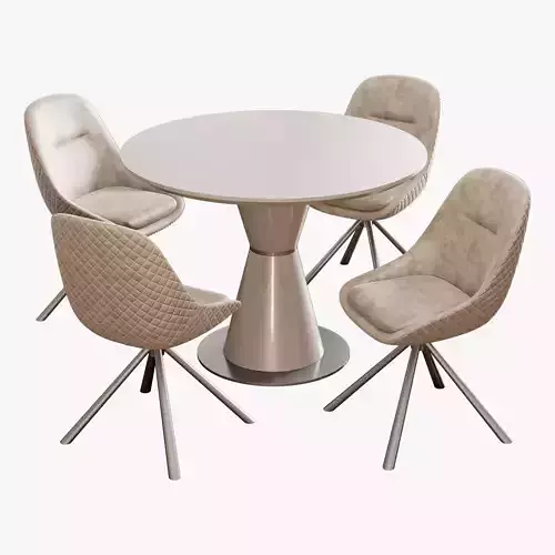 Carveli veluto chair Vetro mebel TML table 3D model