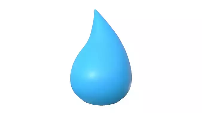 Water Drop Low-poly 3D model