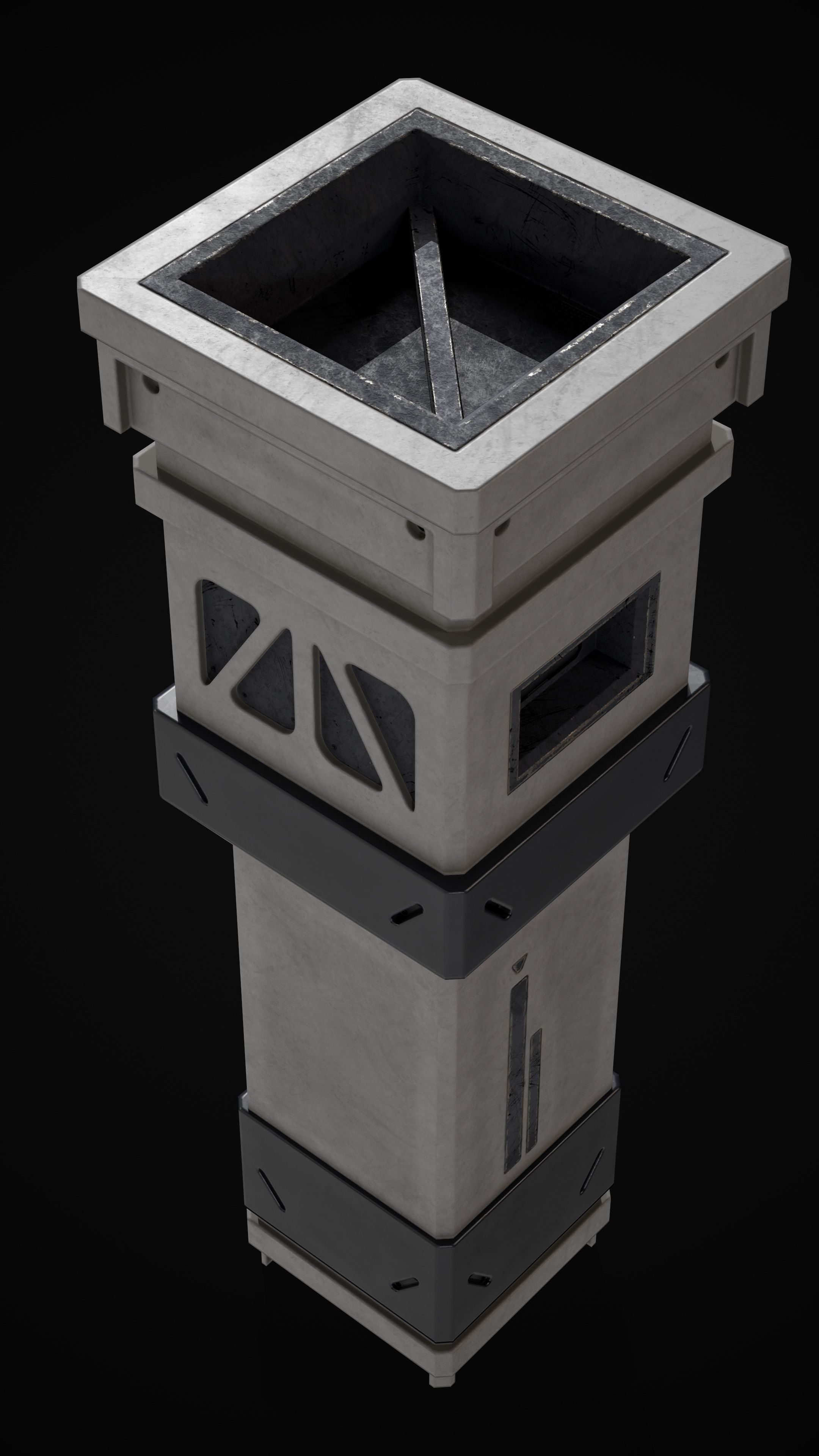 Sci-Fi Pilar Low-poly 3D Model Low-poly 3D model_9