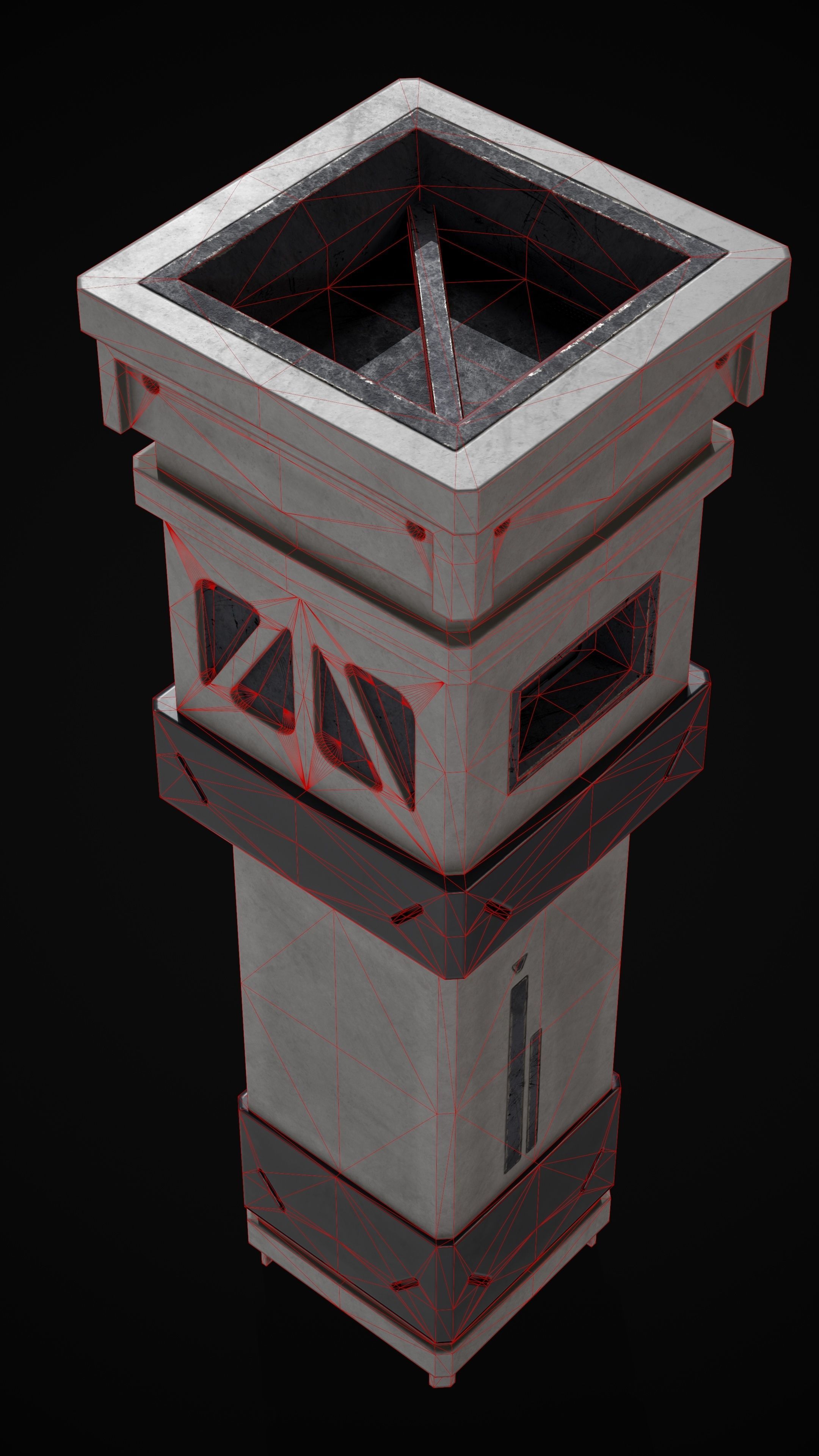 Sci-Fi Pilar Low-poly 3D Model Low-poly 3D model_10