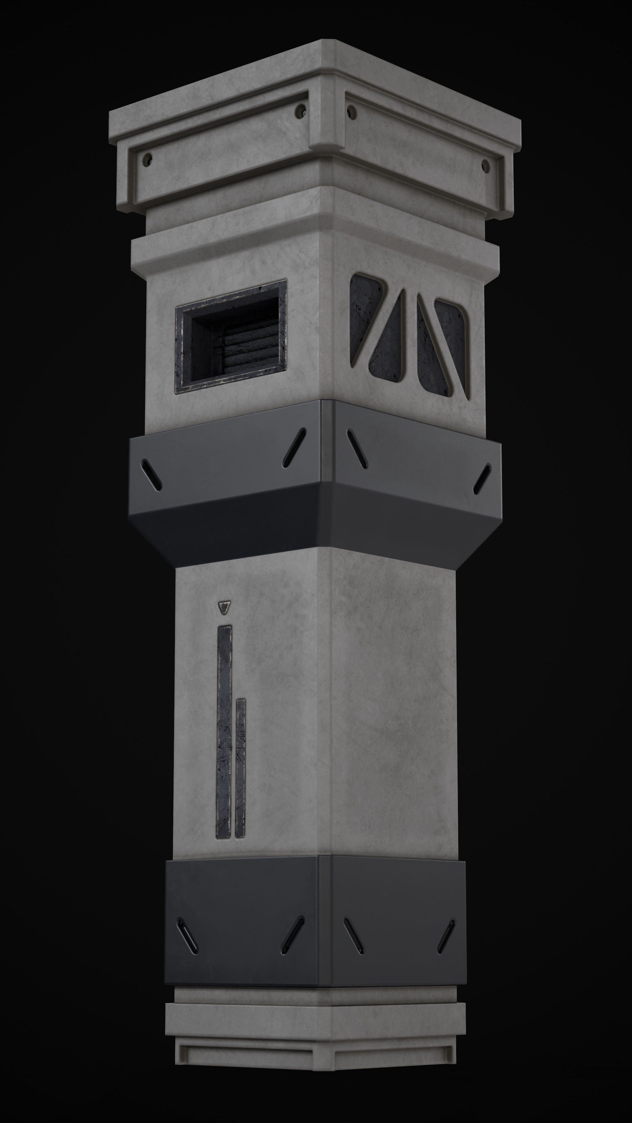 Sci-Fi Pilar Low-poly 3D Model Low-poly 3D model_13