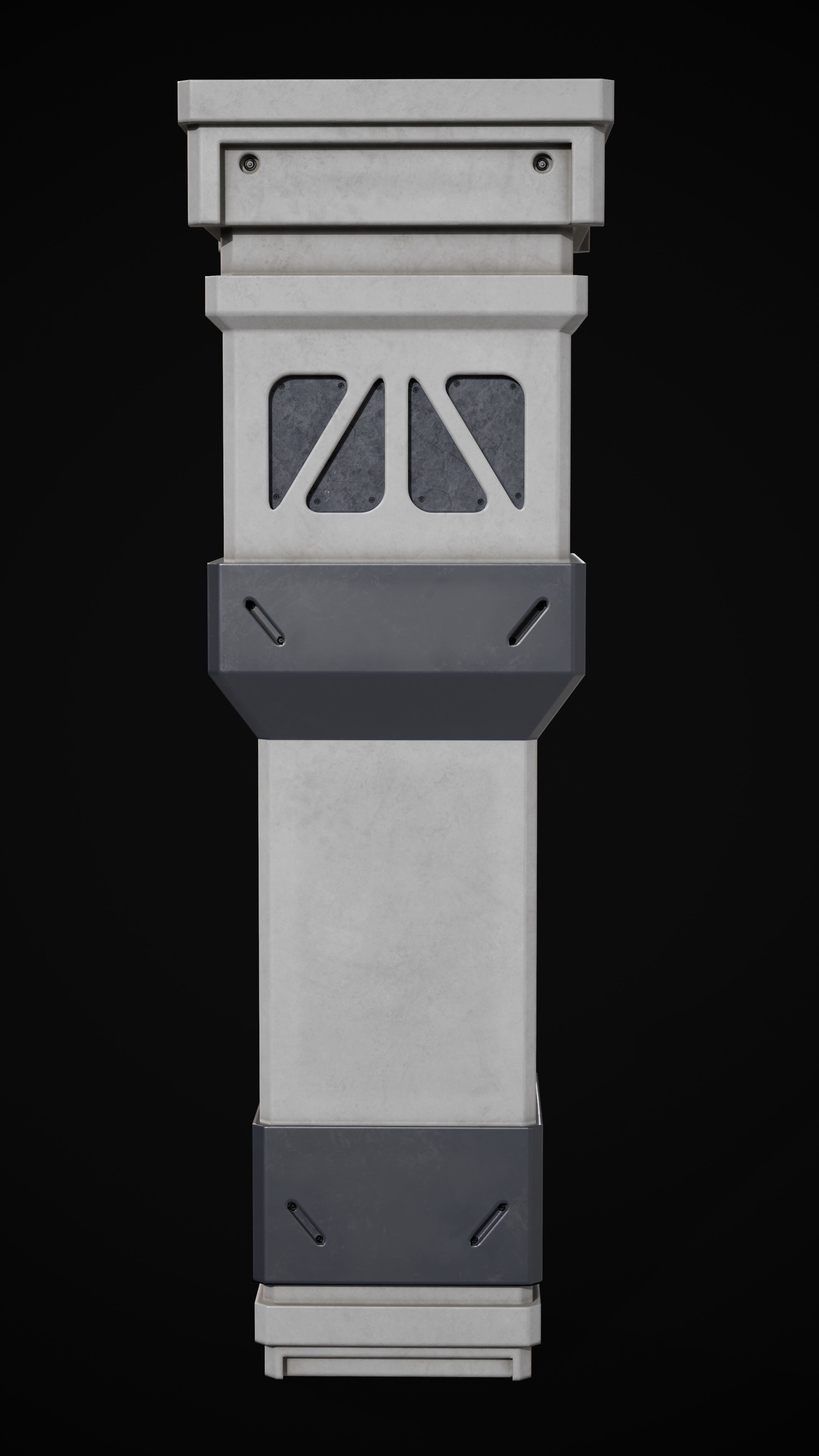 Sci-Fi Pilar Low-poly 3D Model Low-poly 3D model_5