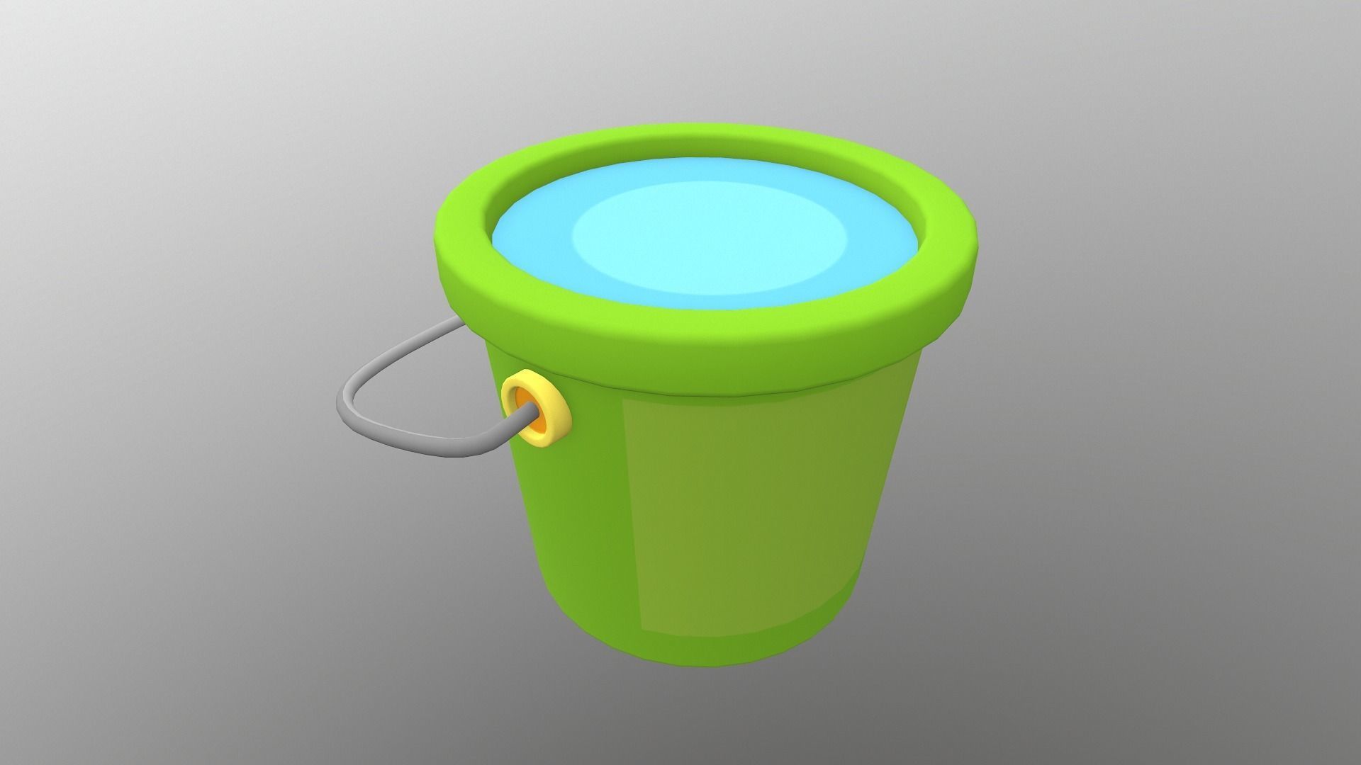 Cartoon Water Bucket free VR / AR / low-poly 3D model | CGTrader