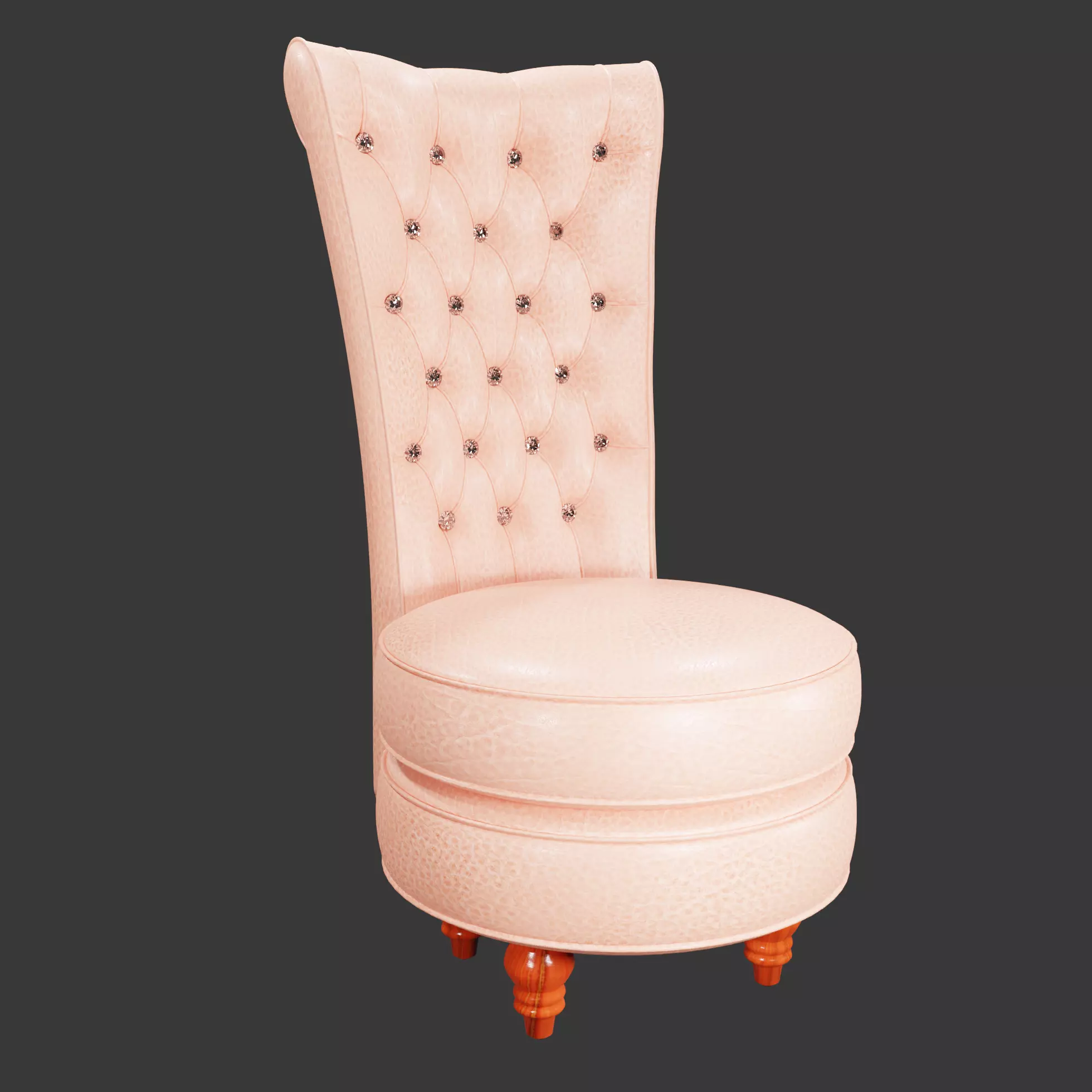 Tall Chesterfield Chair Free 3D model
