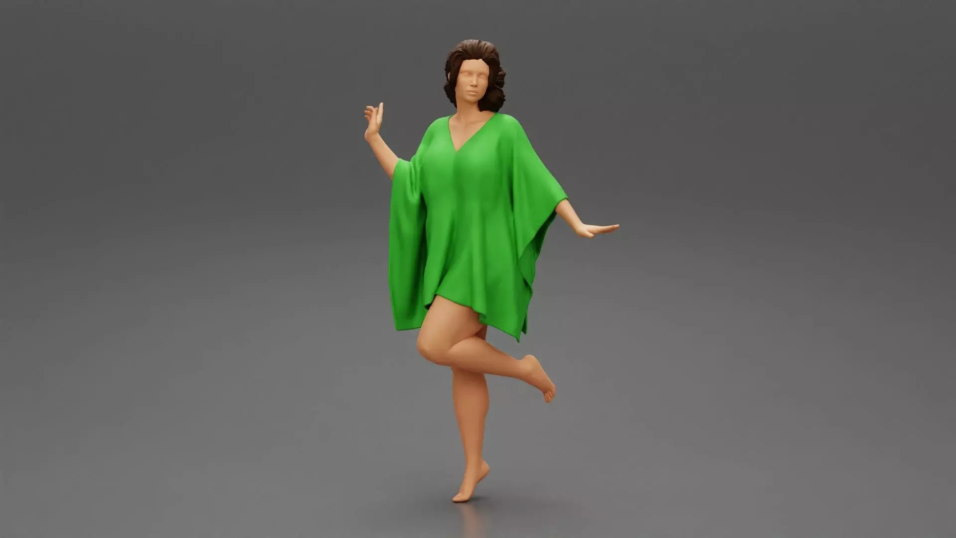 Beautiful Woman in beach cover up 3D print model