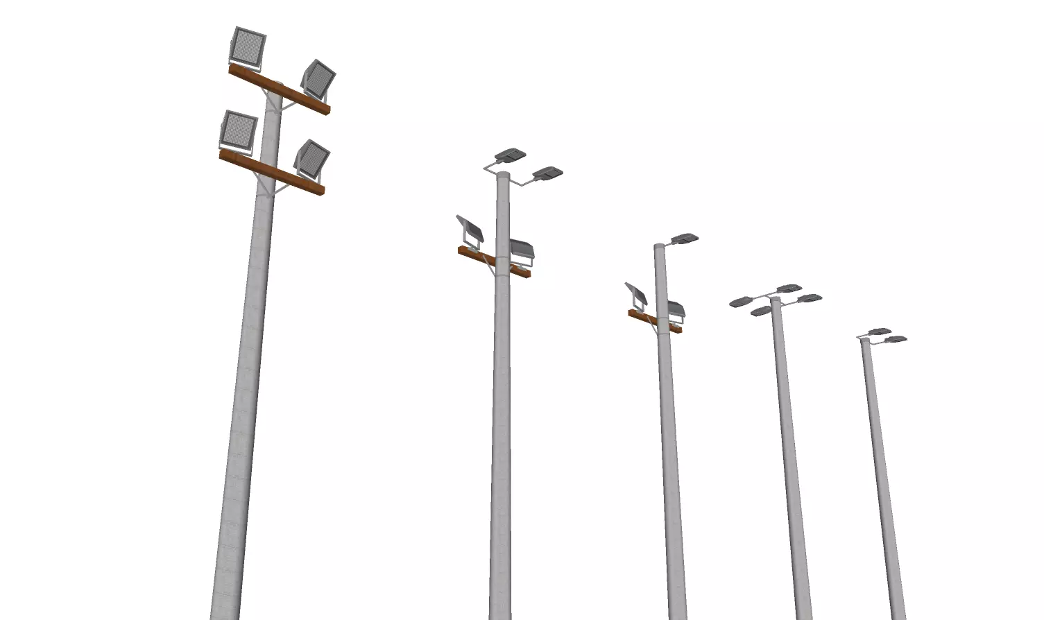 Concrete Lamp Post - Light Pole - Street Light - Group 07 3D model_0
