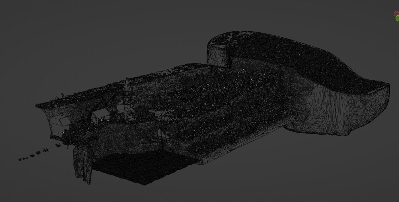 Church with cliffs 3D model_6