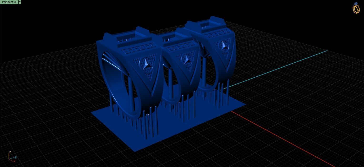 7 Rows Mens ring 3D model 3D printable 3D print model_10