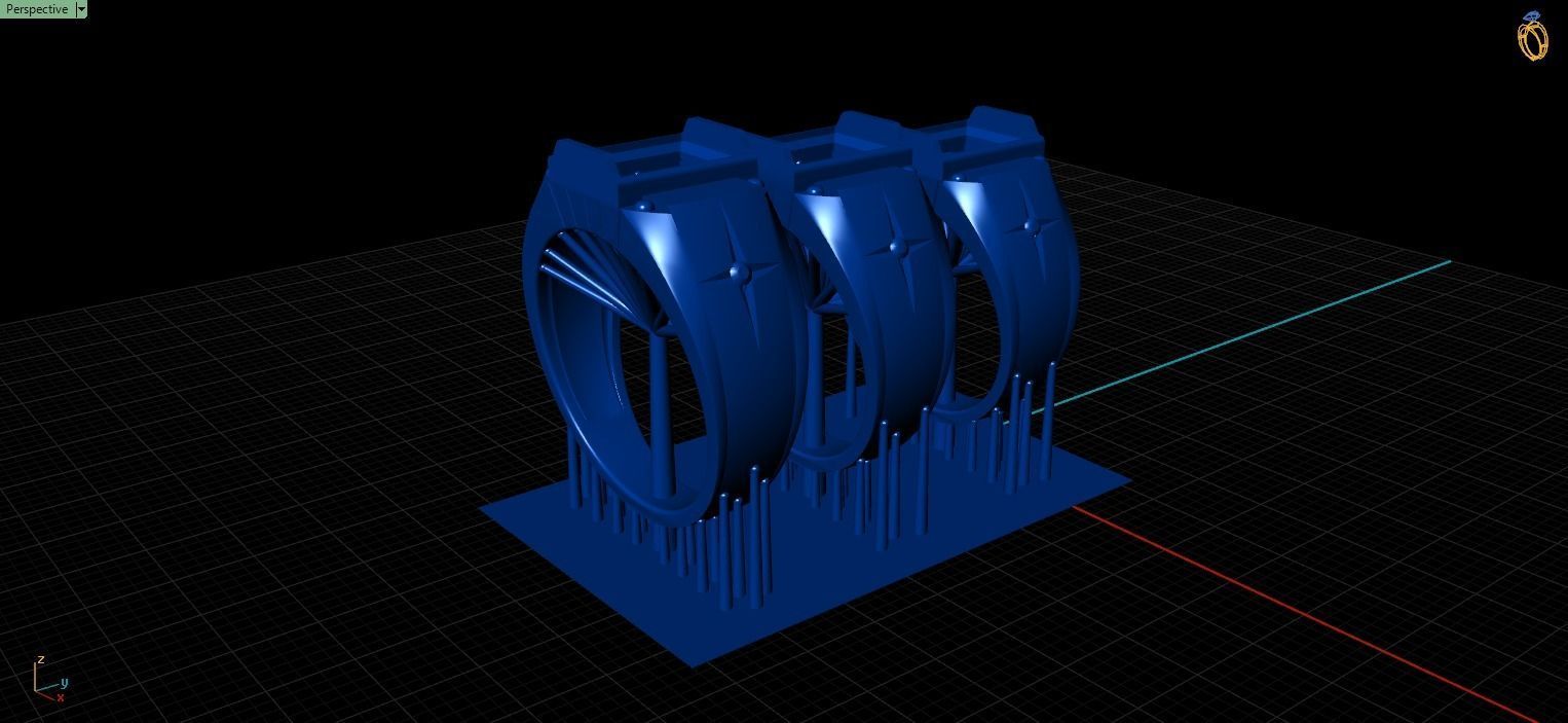 7 Rows Mens ring 3D model 3D printable 3D print model_13