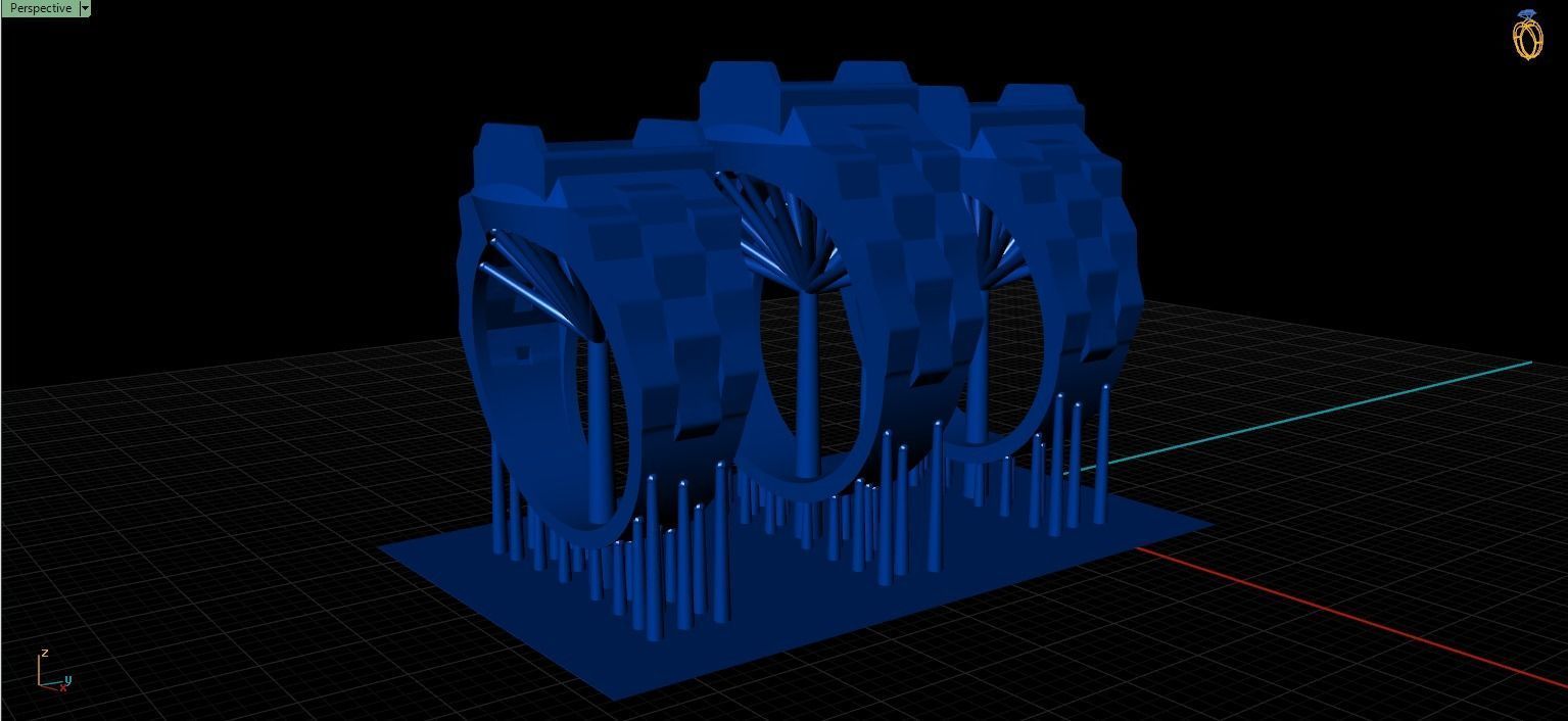 7 Rows Mens ring 3D model 3D printable 3D print model_14