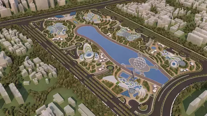 0056 - Futuristic City - 2020 - 01 3D model