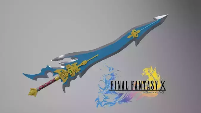 FINAL FANTASY X - Tidus Celestial Weapon - Caladbolg 3D print model