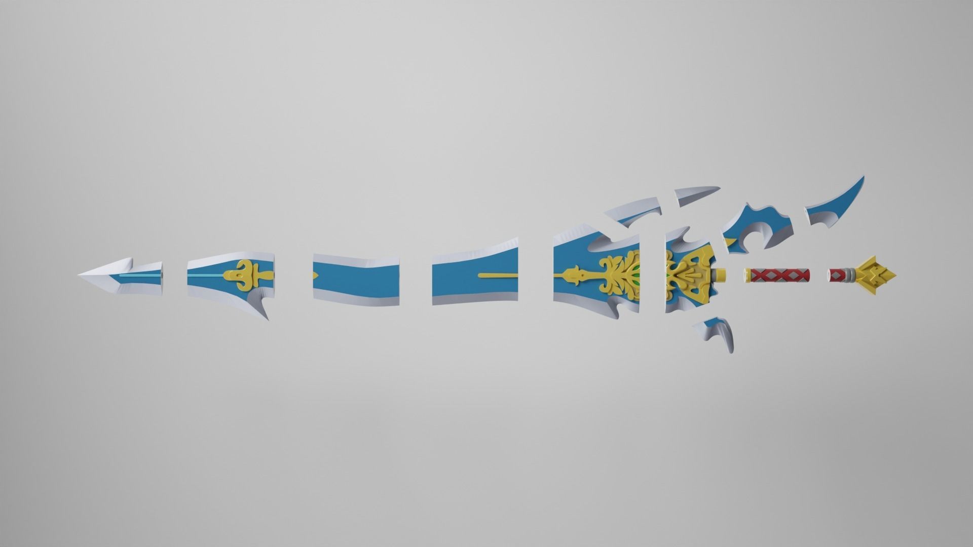 FINAL FANTASY X - Tidus Celestial Weapon - Caladbolg 3D print model_3