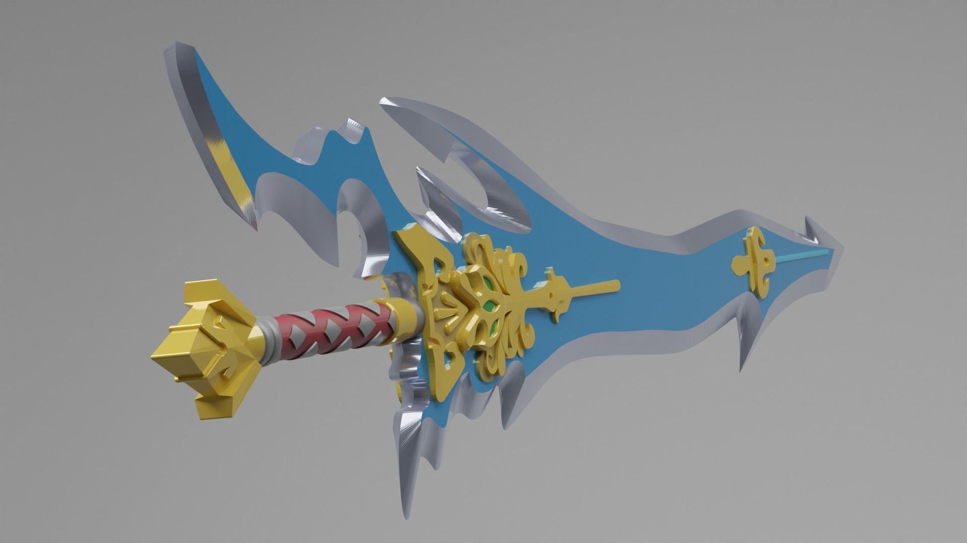 FINAL FANTASY X - Tidus Celestial Weapon - Caladbolg 3D print model_2