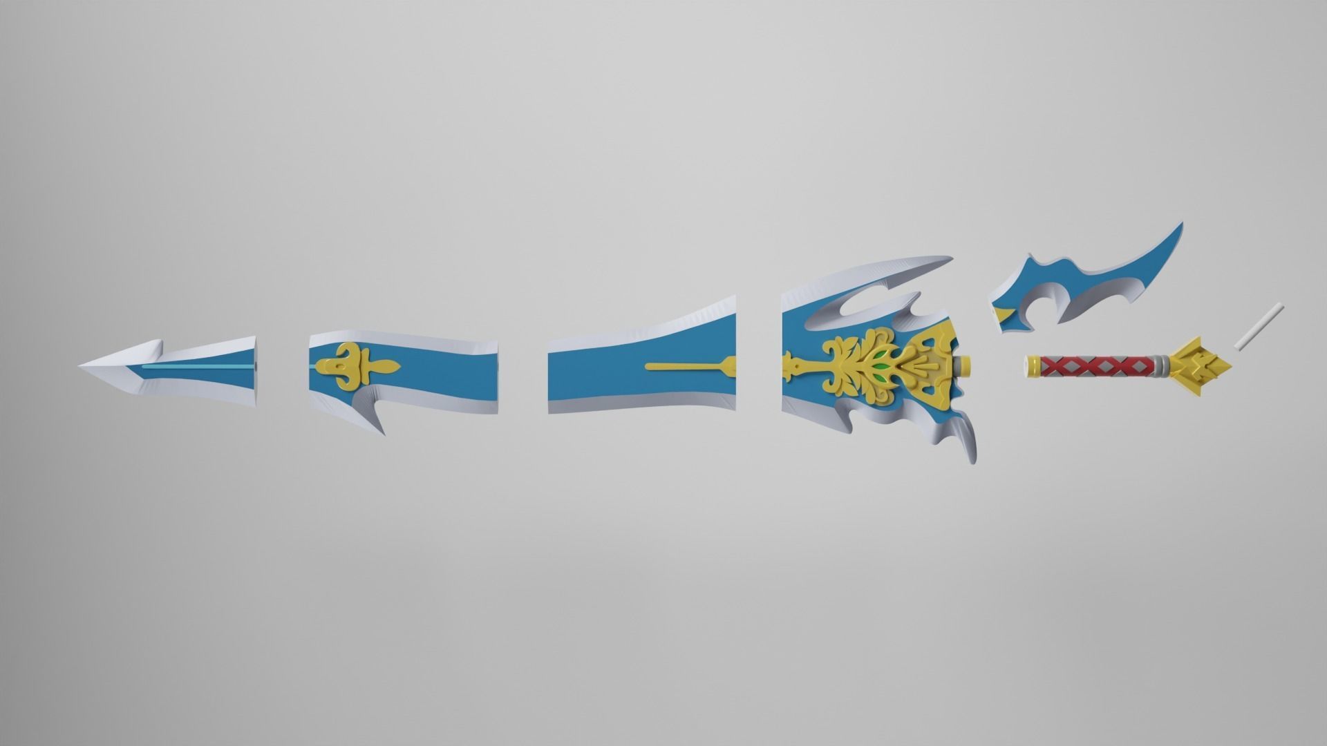 FINAL FANTASY X - Tidus Celestial Weapon - Caladbolg 3D print model_4