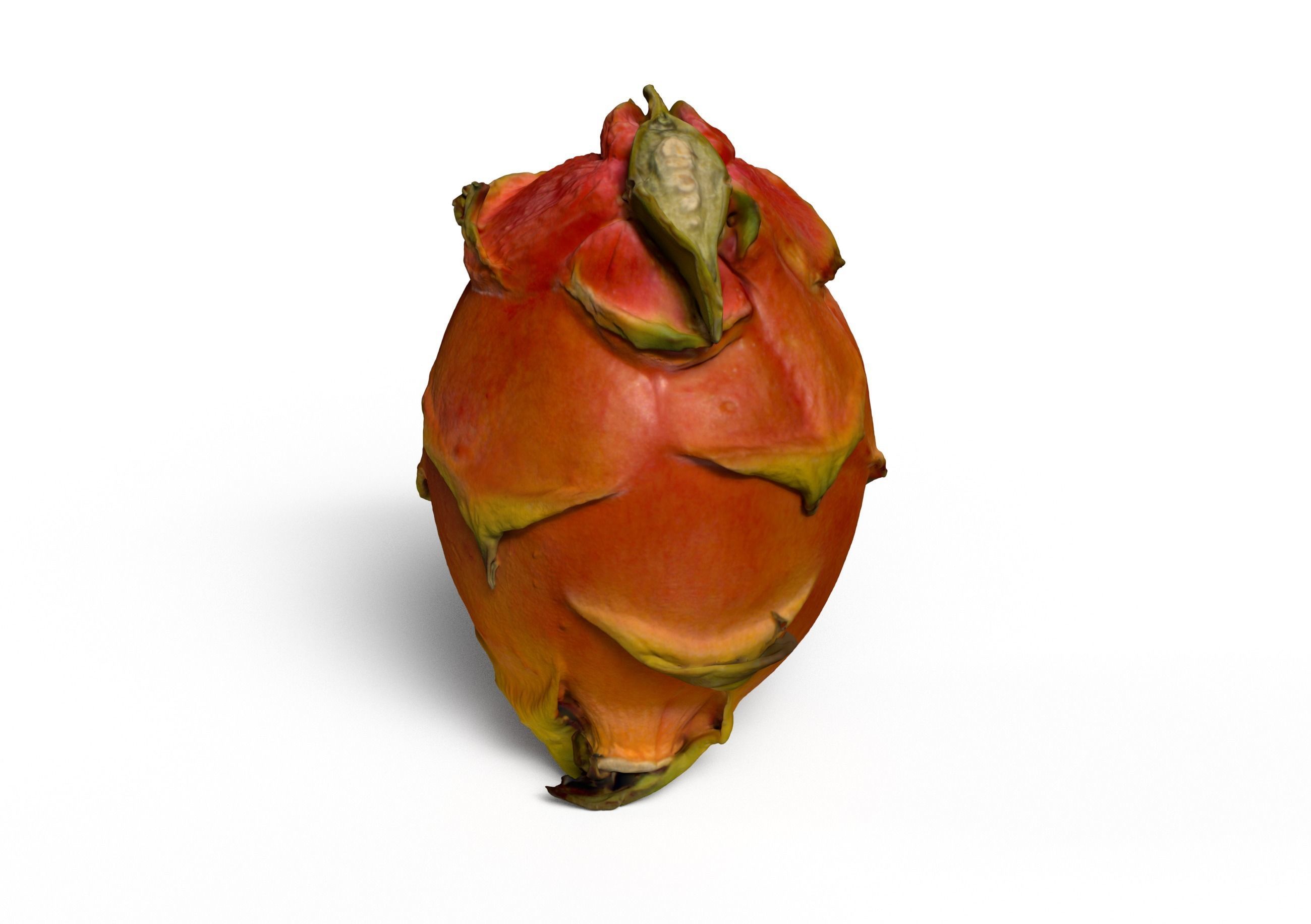 Dragonfruit whole half quarter Free 3D model_6