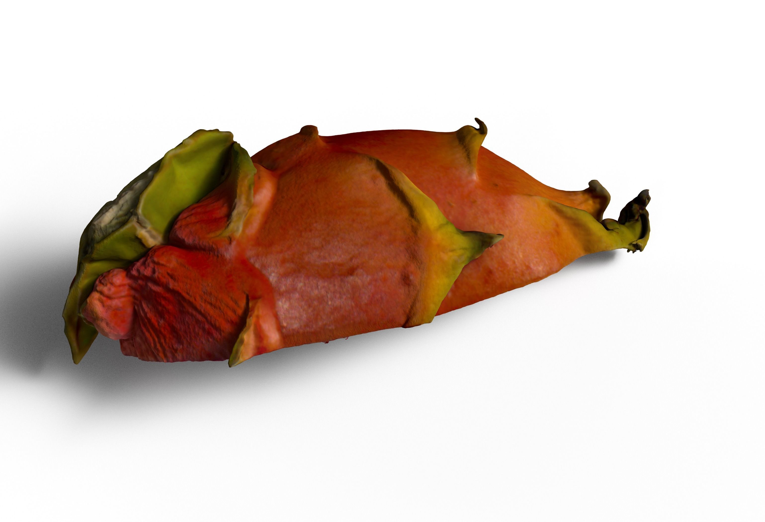 Dragonfruit whole half quarter Free 3D model_3