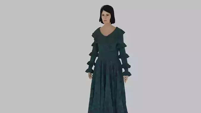 Female Character Low-poly 3D model