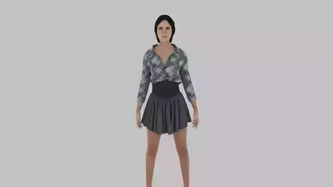 Woman - Female Character Low-poly 3D model