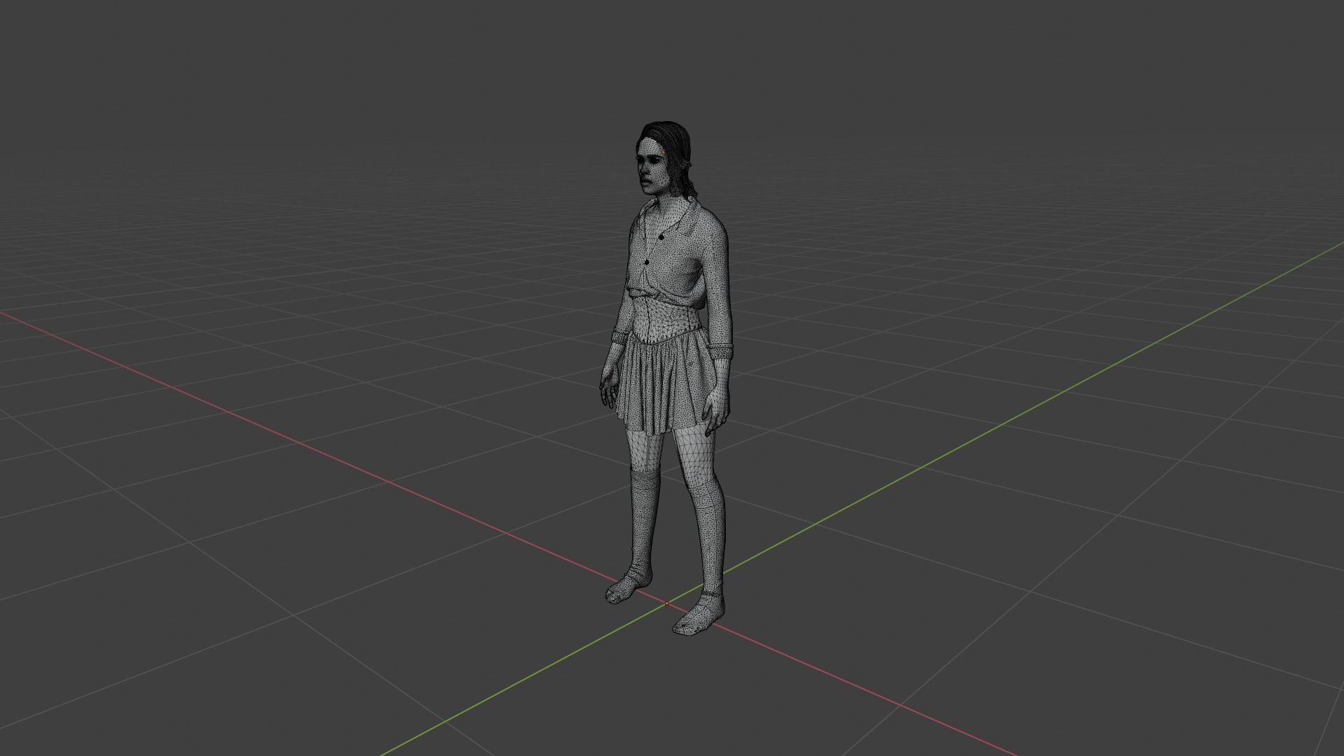 Sexy Woman - Female Character Low-poly 3D model_9