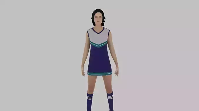 Cheerleader in dress